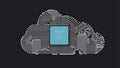 Circuit cloud computing Royalty Free Stock Photo