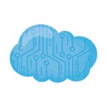 circuit cloud computing icon Royalty Free Stock Photo