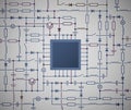 Circuit diagram Royalty Free Stock Photo