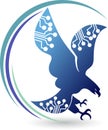 Circuit eagle logo Royalty Free Stock Photo