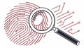 Circuit fingerprint scan: tech identity and circuit details. #circuitfingerprint vector design Generative AI