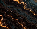 Circuit Marble with binary code veins on obsidian and GPU-inspired copper traces, designed for cyberpunk data center flooring,