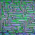 235 Circuit Maze: A high-tech and futuristic background featuring circuit maze in electric and metallic colors that create a mod