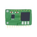 circuit microcontroller cartoon vector illustration