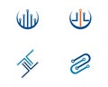 circuit technology logo template vector icon illustration