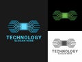 Circuit technology logo vector, Modern Tech Digital logo design Royalty Free Stock Photo