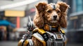 Circuitry Chic: Poodle Robots Strut their Digital Stuff with Unmatched Canine Elegance Royalty Free Stock Photo