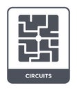 circuits icon in trendy design style. circuits icon isolated on white background. circuits vector icon simple and modern flat Royalty Free Stock Photo