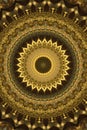 abstract ancient ornament in brown, mandala, kaleidoscope