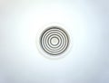 Circular air ventilation duct on the ceiling in white Royalty Free Stock Photo