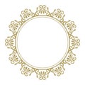 circular antique gold decorative frame