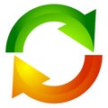 Circular arrow, circle arrow icon. Rotation, restart, twist, turn concept icon / button Royalty Free Stock Photo