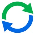 Circular arrow, circle arrow icon. Rotation, restart, twist, turn concept icon / button