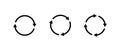Circular arrow cycle icon set. System update and synchronization symbol. Reload, sync, and repeat arrows sign Royalty Free Stock Photo