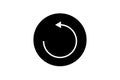 Circular arrow icon reload refresh repeat undo action button symbol Royalty Free Stock Photo