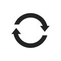 Circular Arrow Icon A symbol representing refresh and reload functions on user interfaces Royalty Free Stock Photo