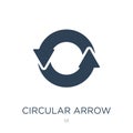 circular arrow icon in trendy design style. circular arrow icon isolated on white background. circular arrow vector icon simple Royalty Free Stock Photo