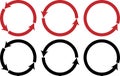 Circular Arrow Loop Set for Process, Cycle, and Flow Concepts Royalty Free Stock Photo