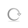 Circular Arrow Outline - Refresh or Reload Illustration, Vector Graphics, Simple Arrow Design Icon Royalty Free Stock Photo