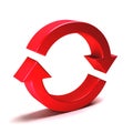 Circular arrow. Rotation Redo 3D rendering illustration Royalty Free Stock Photo