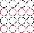 Circular Arrows Collection for Rotation Cycle and Process Direction Royalty Free Stock Photo