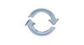 Circular arrows icon representing refresh reload rotate repeat cycle and continuous loop isolated on white background Royalty Free Stock Photo