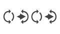 Circular Arrows Icon Set for Refresh, Loop, and Reload Actions, vector design Generative AI Royalty Free Stock Photo