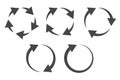 Circular arrows icon set