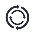 Circular Arrows Loop Icon for Refresh Reload Recycle Repeat Process Concept Royalty Free Stock Photo