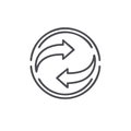 Circular Arrows Outline Rotation Concept Refresh Symbol Reload Sign Loop Cycle Continuous Motion Arrow Round Icon Royalty Free Stock Photo