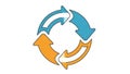 Circular Arrows: Process, Cycle, and Workflow Concept Royalty Free Stock Photo