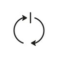 circular arrows switch. Reload symbol. Vector illustration.