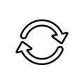 Circular arrows symbol representing refresh update reload cycle repeat rotate Royalty Free Stock Photo
