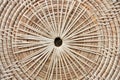 Circular background of rattan texture