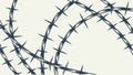 Circular Barbed Wire Barrier Pattern Vector Illustration, Security Restriction, vector design Generative AI Royalty Free Stock Photo