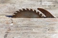 Circular bench saw blade Royalty Free Stock Photo