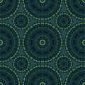 Circular biomorphic feel seamless pattern