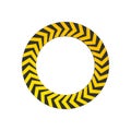 Circular black and yellow arrows, vector illustration isolated on white background Royalty Free Stock Photo