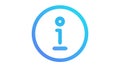 Circular blue information icon, representing general information or help, vector design Generative AI Royalty Free Stock Photo