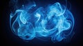 circular blue smoke pattern Royalty Free Stock Photo