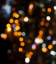 Circular bokeh background of City light in heart image