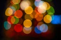 Circular bokeh background, city lights Royalty Free Stock Photo