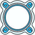 Circular border frame place mat Royalty Free Stock Photo