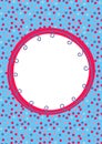 Circular border frame polka dots