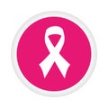 Circular border pink with symbol breast cancer