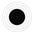Circular bullseye target for the shooting practice