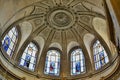 Circular ceiling of a side chamber of St Etienne du Mont Church Church of Mount St Stephen in Paris