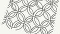 Circular chain pattern, geometric background and repeating motif design vector design Generative AI Royalty Free Stock Photo
