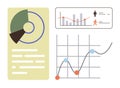 Infographic Elements Showcasing Data Visualization with Graphs, Charts, and Metrics Analysis Royalty Free Stock Photo