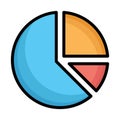Circular chart, diagram Vector icon which can easily modify Royalty Free Stock Photo